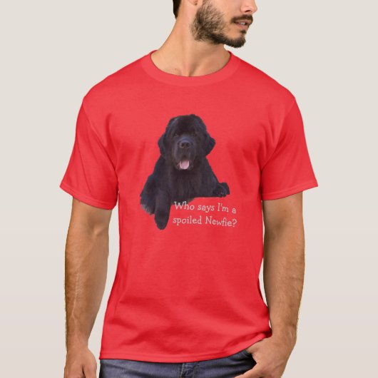 ニューファウンドランドだめにされた犬 Tシャツ (正面)