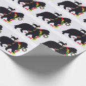 ニューファウンドランドのクリスマスの包装紙 ラッピングペーパー (角)