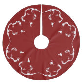 ニューファウンドランドのクリスマスツリーのスカート犬の木のスカート ブラッシュドポリエステルツリースカート (正面)