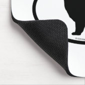 ニューファウンドランドのシルエットの黒のマウスパッド マウスパッド (コーナー)