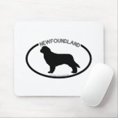 ニューファウンドランドのシルエットの黒のマウスパッド マウスパッド (マウス)