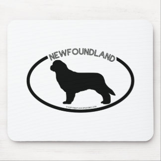 ニューファウンドランドのシルエットの黒のマウスパッド マウスパッド