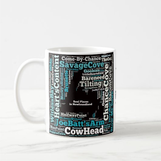 ニューファウンドランドのマグの実質の場所 コーヒーマグカップ (左)