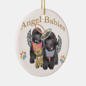 ニューファウンドランドの天使のベビー セラミックオーナメント (右)