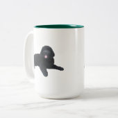 ニューファウンドランドの子犬のマグ ツートーンマグカップ (正面左)