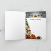 ニューファウンドランドの子犬の季節の挨拶状 シーズンカード (内部)