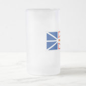 ニューファウンドランドの旗 フロストグラスビールジョッキ (中央)