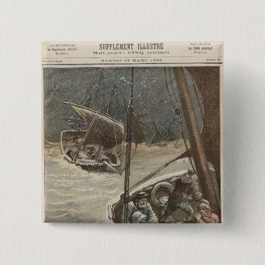 ニューファウンドランドの漁師 缶バッジ (正面)