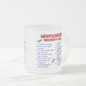 ニューファウンドランドの特性の法律2 フロストグラスマグカップ (正面右)