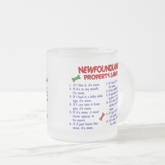 ニューファウンドランドの特性の法律2 フロストグラスマグカップ (正面右)