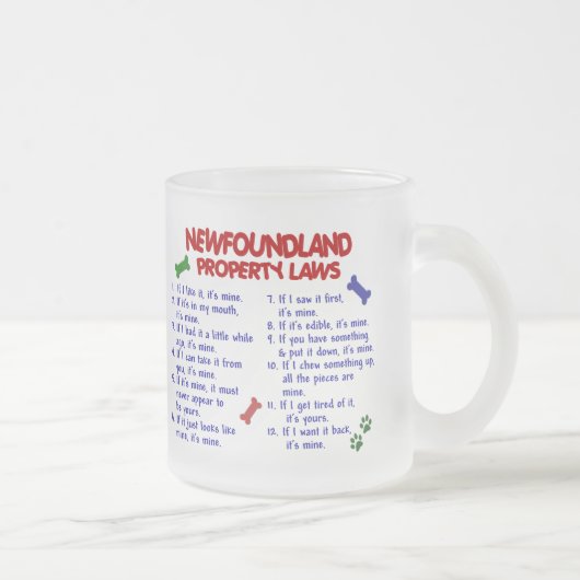 ニューファウンドランドの特性の法律2 フロストグラスマグカップ (右)