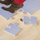 ニューファウンドランドのJowlyクリスマスの挨拶 ジグソーパズル (側面)