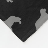 ニューファウンドランドはパターンのシルエットを描きます フリースブランケット (角)