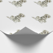 ニューファウンドランド犬のギフトの包装紙 ラッピングペーパー (角)