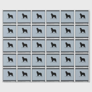 ニューファウンドランド犬のギフト用包装紙 ラッピングペーパー