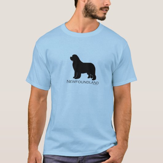 ニューファウンドランド犬のシルエット Tシャツ (正面)