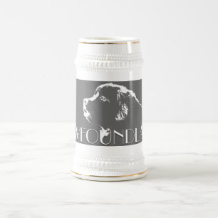 ニューファウンドランド犬のビールのジョッキのカッコいいニューファウンドランドステイン ビールジョッキ