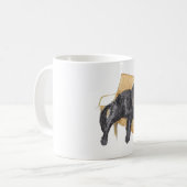ニューファウンドランド犬のマグは名前を加えます コーヒーマグカップ (正面左)
