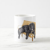 ニューファウンドランド犬のマグは名前を加えます コーヒーマグカップ (中央)