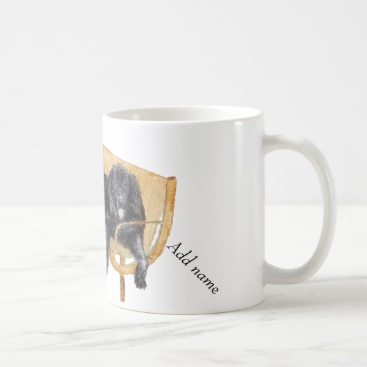 ニューファウンドランド犬のマグは名前を加えます コーヒーマグカップ (右)