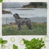 ニューファウンドランド犬のリバー・バレーの台所タオル キッチンタオル (折り畳み)