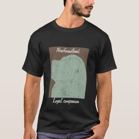 ニューファウンドランド犬の黒のティー Tシャツ (正面)