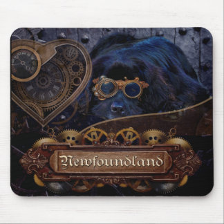 ニューファウンドランド犬のSteampunkのスタイル! マウスパッド
