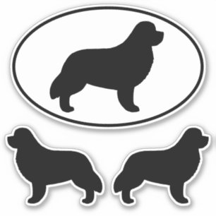 ニューファウンドランド犬はNewfのビニールのステッカーのシルエットを描 シール