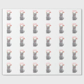 ニューファウンドランド親愛なサンタ…. ラッピングペーパー (フラット)