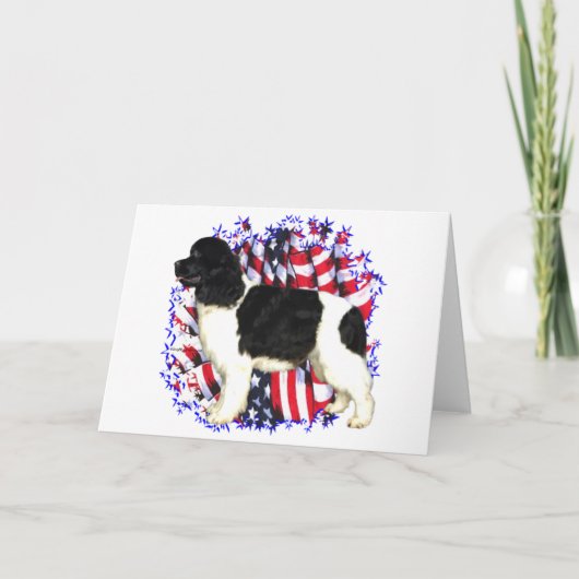 ニューファウンドランド(landseer)の愛国者 カード (正面)