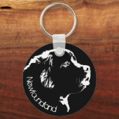 ニューファンドドッグキーチェカスタムーンPUPドッグキーチェーン キーホルダー (正面)