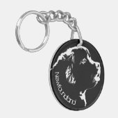 ニューファンドドッグキーチェカスタムーンPUPドッグキーチェーン キーホルダー (正面左)