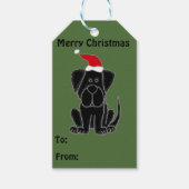 ニューファンドランドおもしろいドッグのクリスマスギフトタグ ギフトタグ (正面)