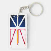 ニューファンドランドおよびラブラドール国旗(垂直) キーホルダー (裏面)