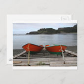 ニューファンドランドかわいらしボート ポストカード (正面/裏面)