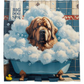 ニューファンドランドだらけ眠くておもしろいかわいい シャワーカーテン (正面)