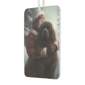 ニューファンドランドとサンタクロースフェスティバルクリスマス カーエアーフレッシュナー (左)