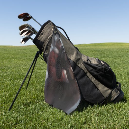 ニューファンドランドとサンタクロースフェスティバルクリスマス ゴルフタオル (グリーン)