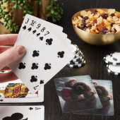 ニューファンドランドとサンタクロースフェスティバルクリスマス トランプ (インサイチュ)