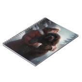 ニューファンドランドとサンタクロースフェスティバルクリスマス ノートブック (左側)