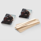 ニューファンドランドとサンタクロースフェスティバルクリスマス ハンドファン (組立なし)