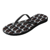 ニューファンドランドとサンタクロースフェスティバルクリスマス ビーチサンダル (アングル)