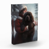 ニューファンドランドとサンタクロースフェスティバルクリスマス フォトブロック (左)