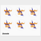 ニューファンドランドとラブラドール ラウンドシール (シート)