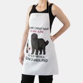 ニューファンドランドとワインおもしろい犬 エプロン (インサイチュ)