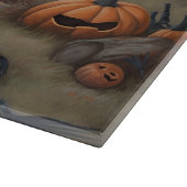 ニューファンドランドのカボチャのハロウィーン怖い カッティングボード (角)