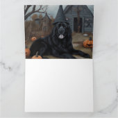 ニューファンドランドのカボチャのハロウィーン怖い カード (内部)