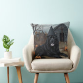 ニューファンドランドのカボチャのハロウィーン怖い クッション (椅子)