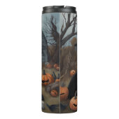 ニューファンドランドのカボチャのハロウィーン怖い タンブラー (裏面)