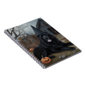 ニューファンドランドのカボチャのハロウィーン怖い ノートブック (右側)